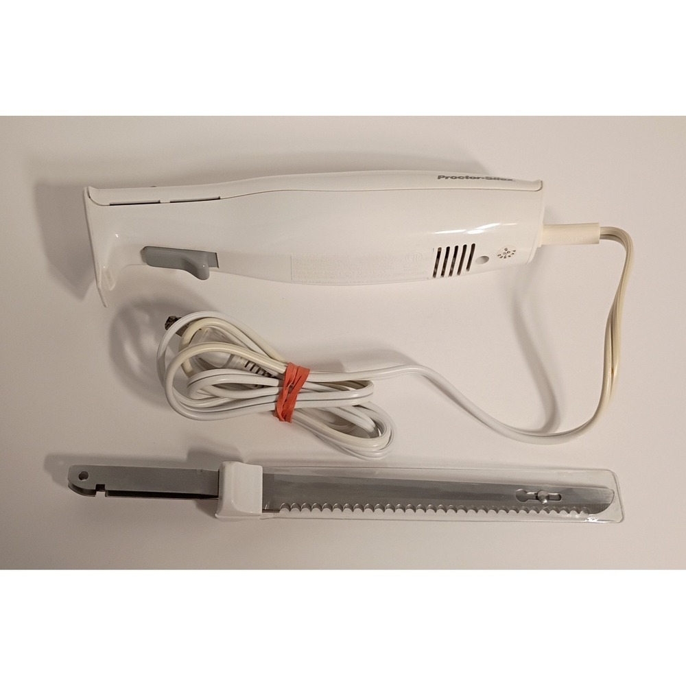 Proctor Silex Durable Electric Knife 74311Y Easy Slice Stainless Steel Blade/BOX